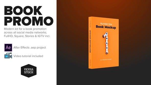 پروژه آماده افترافکت : تیزر تبلیغاتی کتاب Book Social Media Promo Kit 23519050