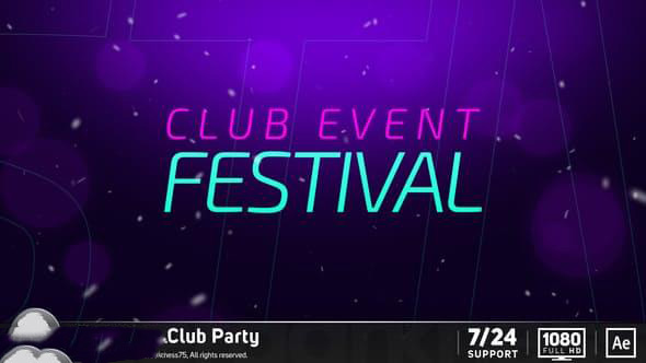 پروژه آماده افترافکت : تیزر تبلیغاتی کنسرت موسیقی Club Party Event 23036408